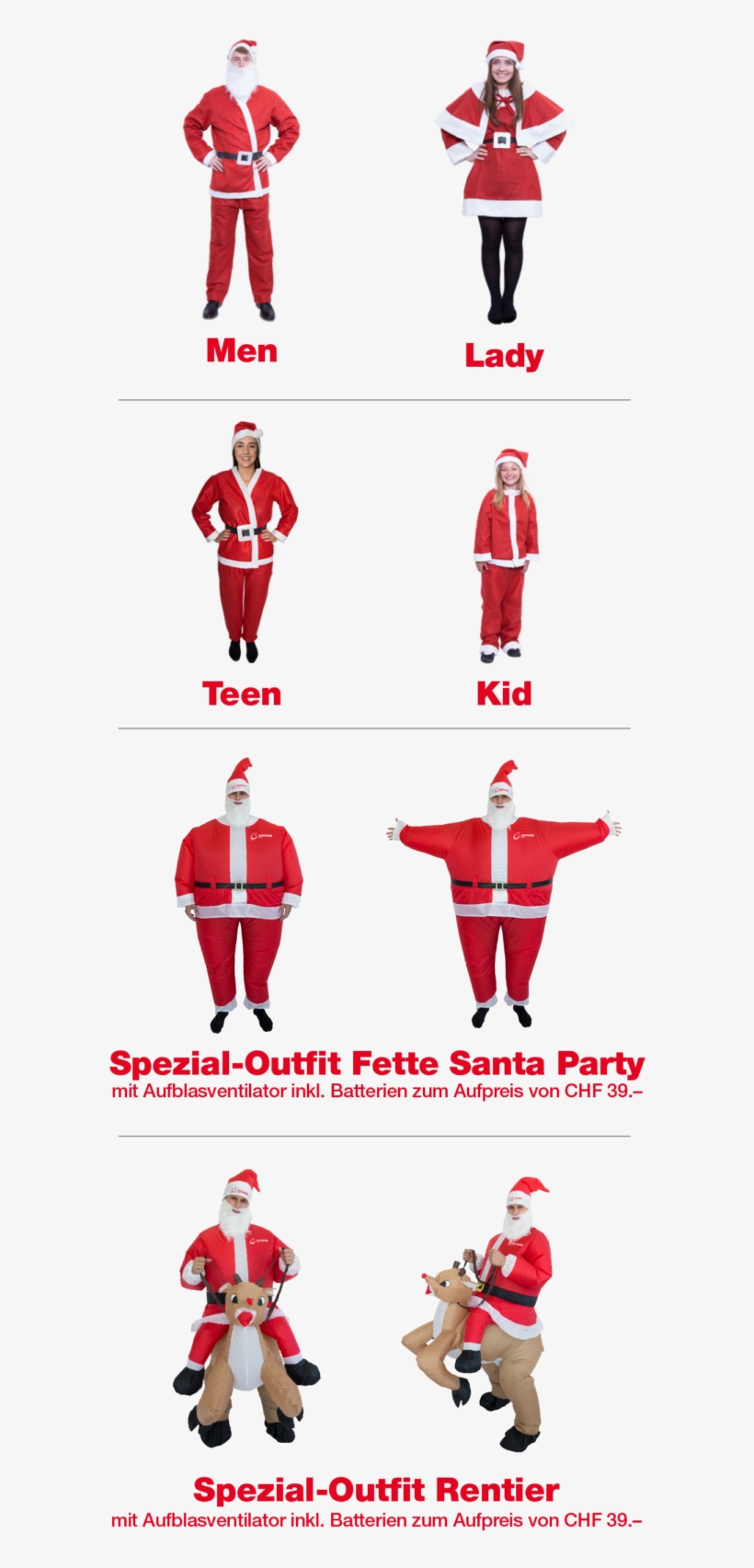 Santa Outfits - Standing, transparent png #6055713