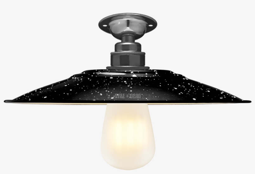 Fixed Flat Black Speckle Enamel Shade - Lampshade, transparent png #6055903