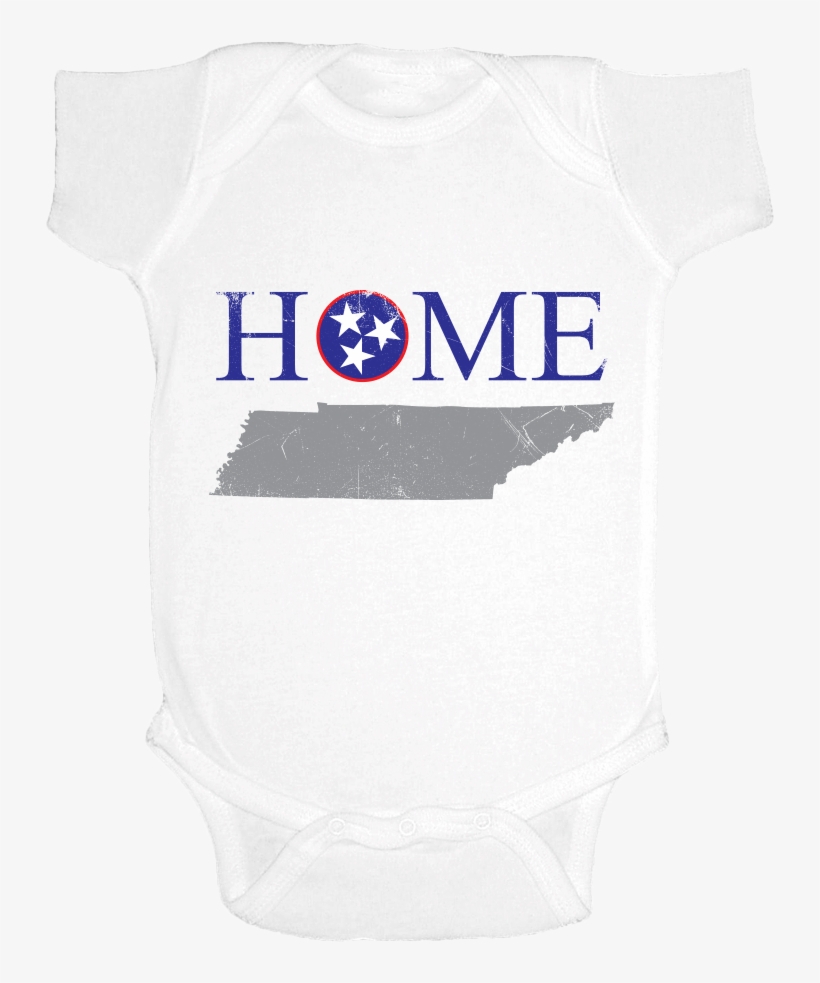Tennessee Home Blue Infant White Onesie, transparent png #6056606