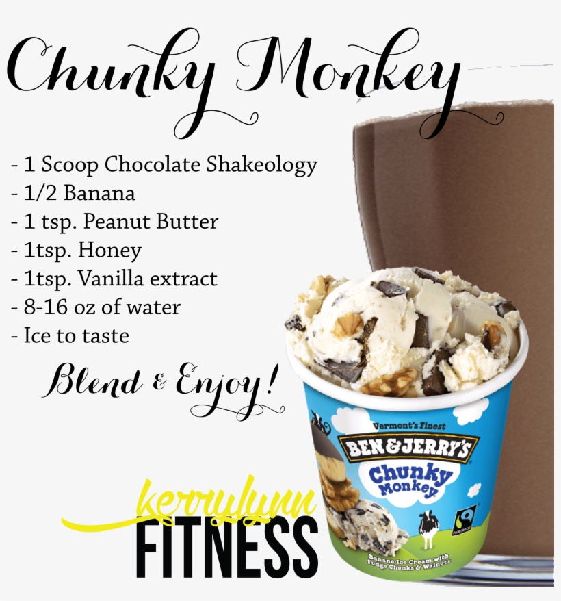 Chunky Monkey Shakeology More - Ben & Jerry's Ice Cream, Chunky Monkey - 1 Pt Carton, transparent png #6058480