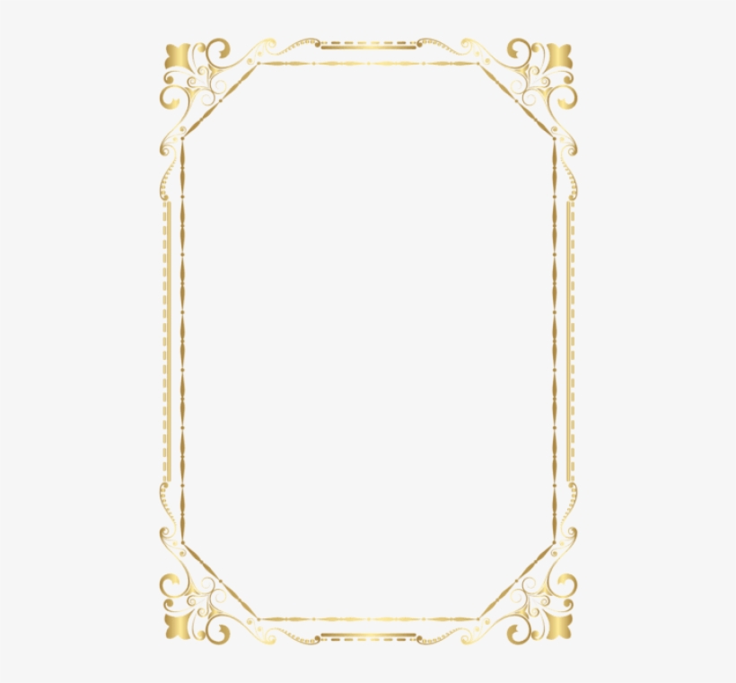 Free Png Border Frame Golden Png Images Transparent - A4 Certificate Border Design, transparent png #6058608