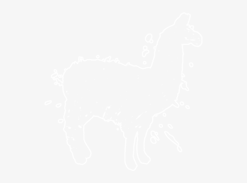 Aya Street Logo Llama Stroke White - Playstation White Logo Png, transparent png #6058744
