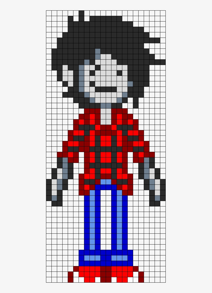 Marshall Lee Adventure Time Perler Bead Pattern / Bead - Pixel Art Marshall Lee, transparent png #6061429
