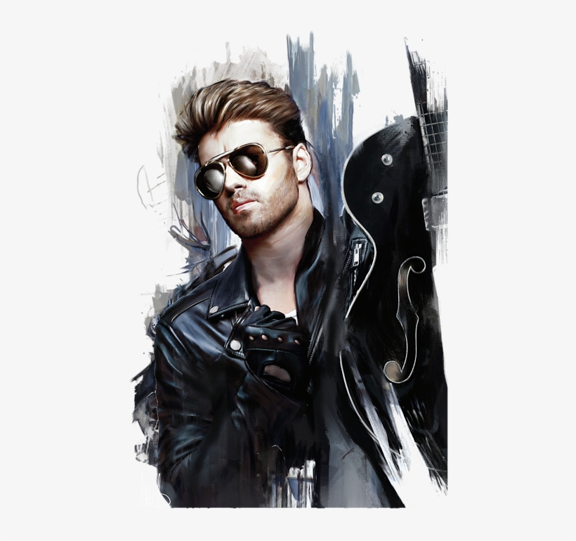 Click And Drag To Re-position The Image, If Desired - George Michael Art, transparent png #6062423