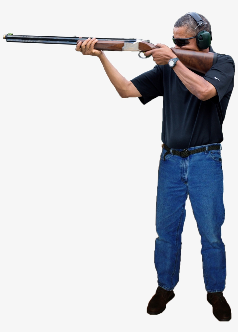 Syria Gun Baseball Equipment Firearm Weapon Shoulder - Obama Shooting Gun Png, transparent png #6062692