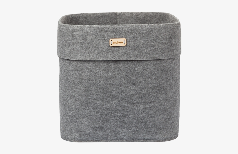 Baby Storage Box Made Of Grey Felt, transparent png #6062813