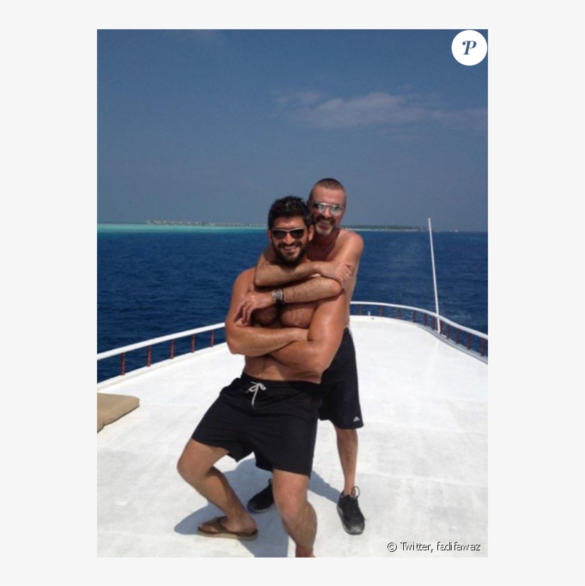 Fadi Fawaz Et Son Amoureux George Michael En Vacances - George Michael And Fadi Fawaz, transparent png #6062952