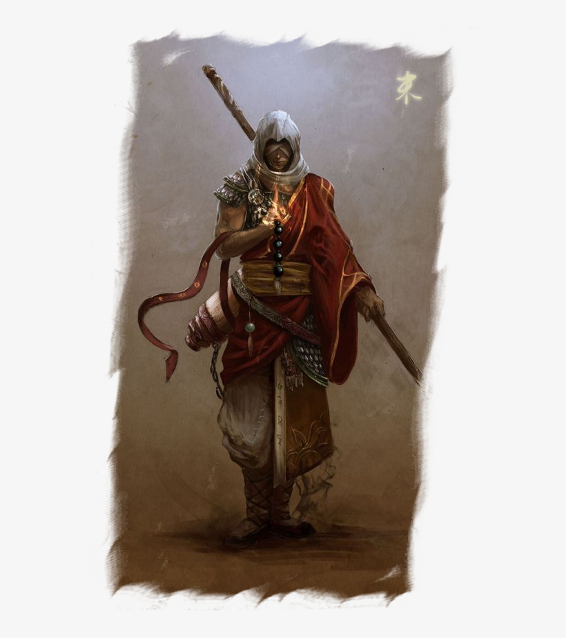 The Paladin Catches Her Breath As She Looks To The - Monk Concept Art, transparent png #6063274