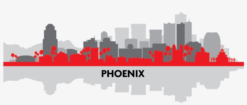 Phoenix Fire Protection Engineering - Phoenix Skyline Silhouette, transparent png #6063805