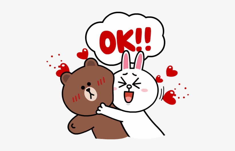 Brown & Cony Sweet Love - Brown And Cony Ok, transparent png #6064051