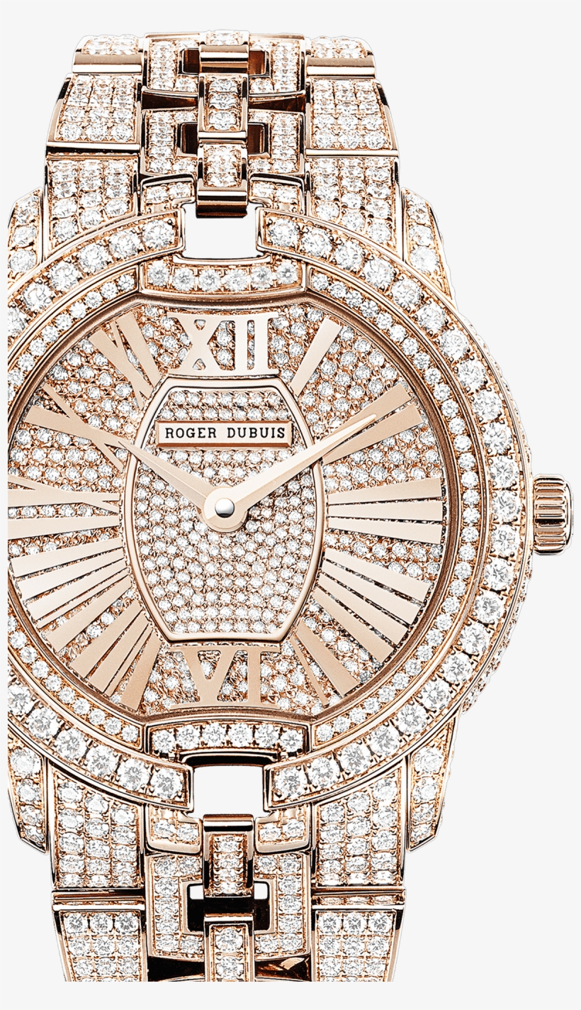 Pink Gold Fully Paved With Diamonds, transparent png #6064114