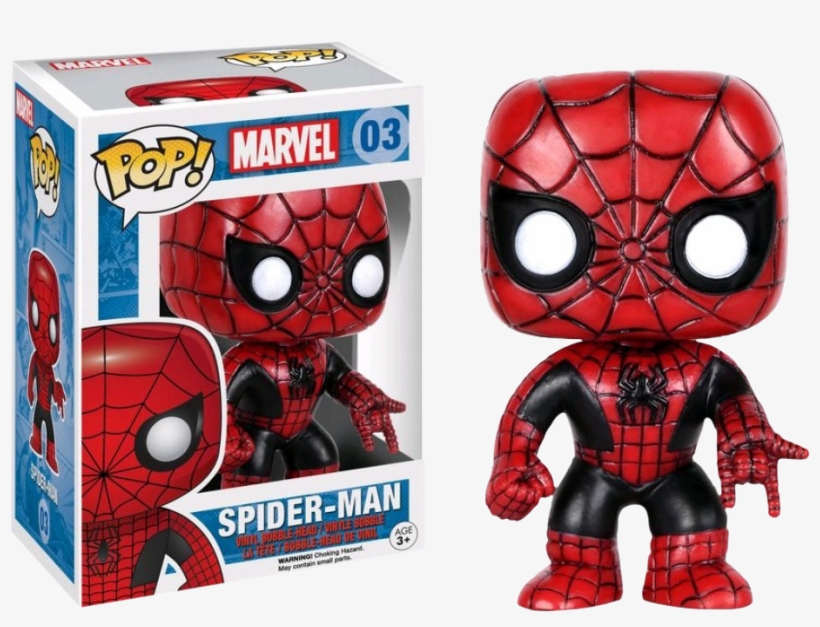 Spider-man - Spiderman Funko Pop Black, transparent png #6064398