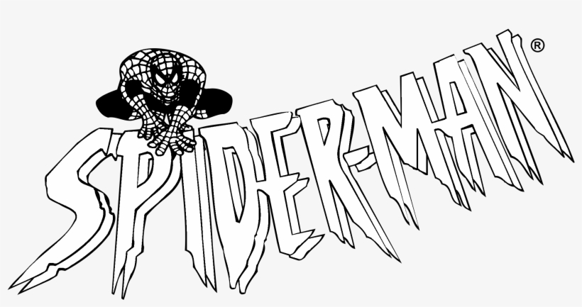 Spider Man Logo Black And White - Spiderman Black And White, transparent png #6064462