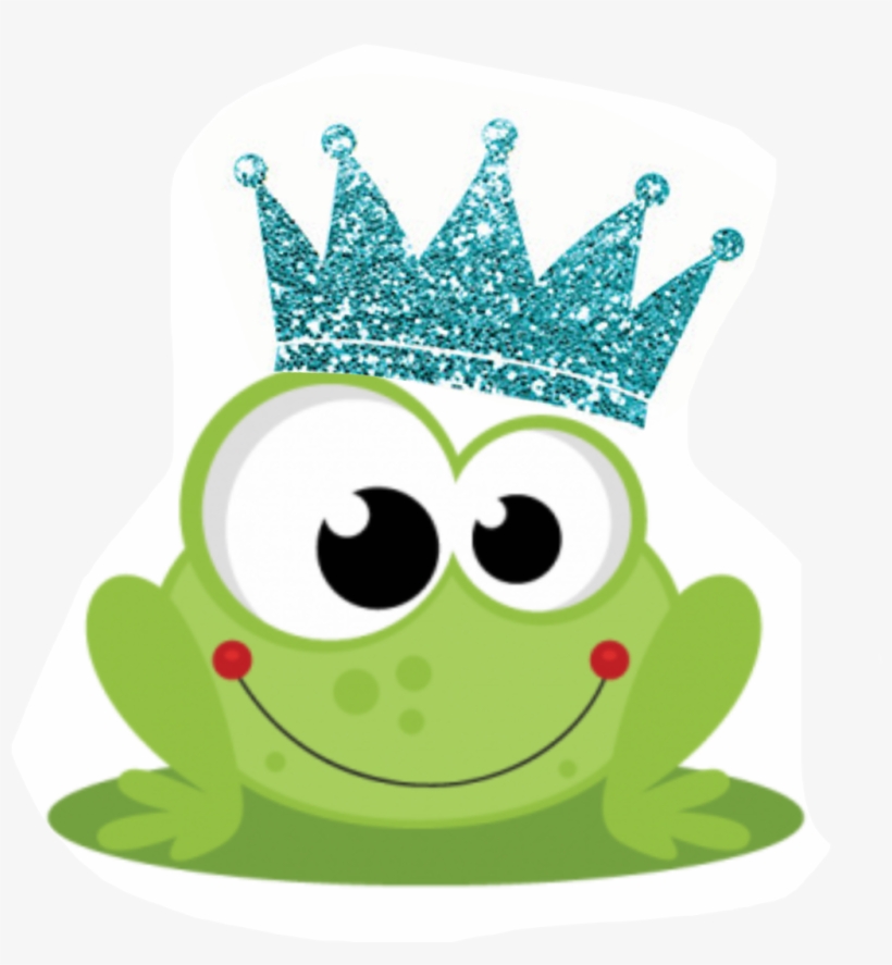 Frog Prince Blue Family Glitter Crown Clip Art Free - Free Clipart Fall Frog, transparent png #6066112