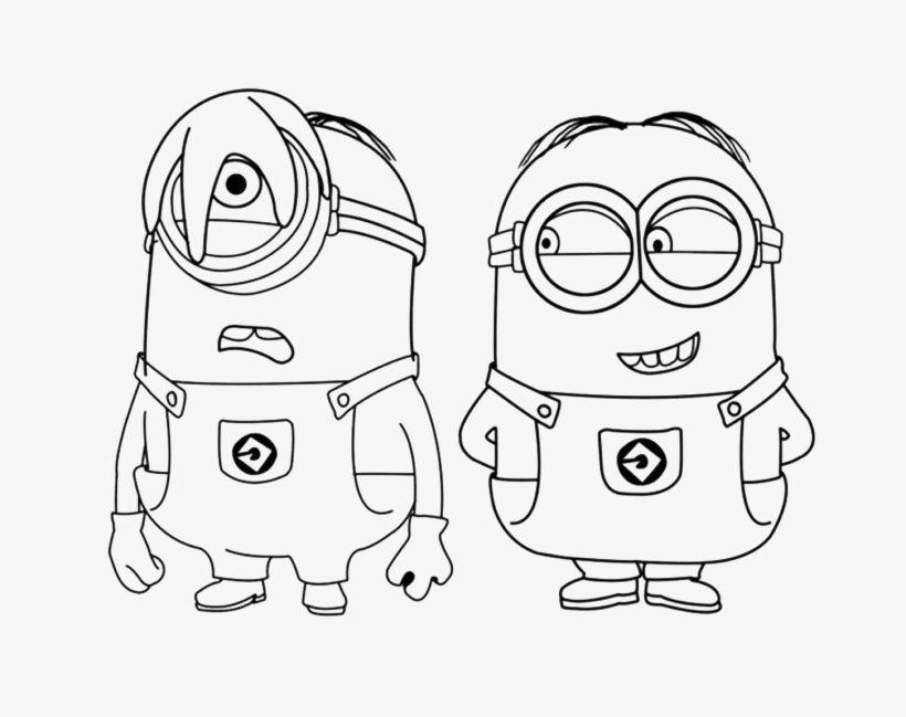 Minions Clipart Black And White - Minions For Coloring Banana, transparent png #6066471