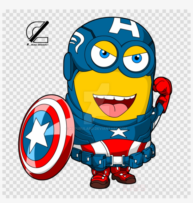 Minion Captain America Clipart Captain America Minions - Punto De Cruz El Escudo De La America, transparent png #6066809