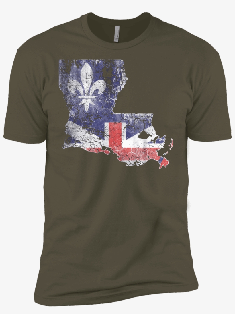 Vintage Baton Rouge Flag Louisiana Outline T-shirt - Saigon Motorcycle Club T Shirt, transparent png #6067121