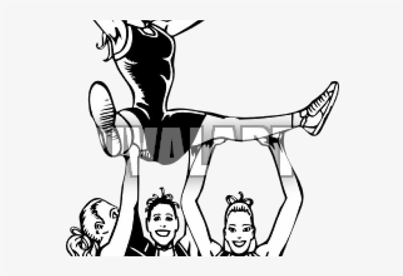 Stunt Clipart Cheerleading Flyer - Cheerleading, transparent png #6068487