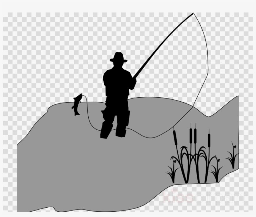 Silhouette Clipart Silhouette Fisherman Clip Art - Vector Graphics, transparent png #6069432