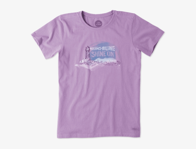 Women's Resilience Lighthouse Crusher Tee - Life Is Good Women's Crew T Shirt, transparent png #6069835