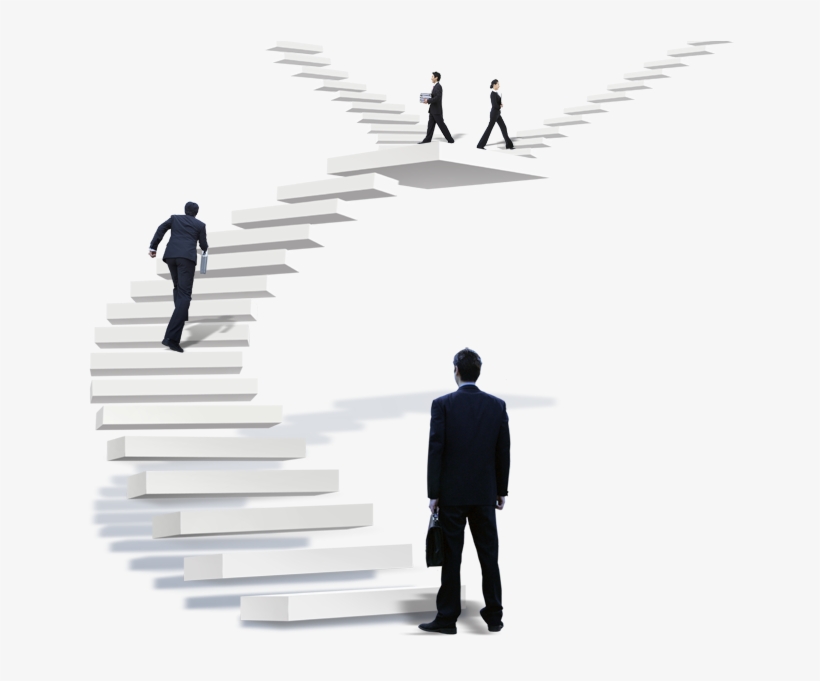 Advertising The Man On - Man Walking On Stairs, transparent png #6070164