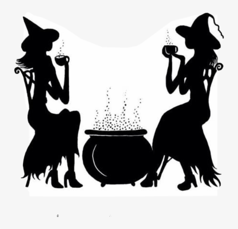Halloween Silhouette Witch Brew Freetoedit - Witch Cauldron Silhouette Clipart, transparent png #6075169
