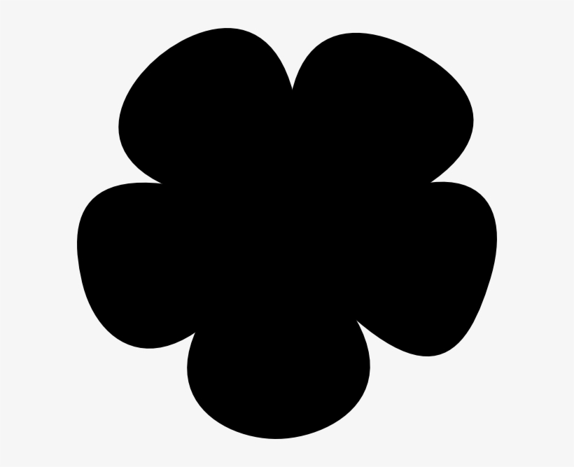 Simple Flower Clip Art - Simple Flower Vector Black, transparent png #6075453