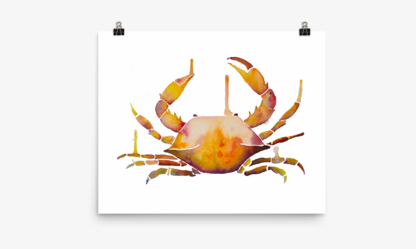 Watercolor Crab Print Will Decrease Crabbiness Selkie - Blanket, transparent png #6075535