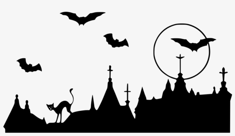 Halloween Clipart Halloween Bat Silhouette - Halloween, transparent png #6075544
