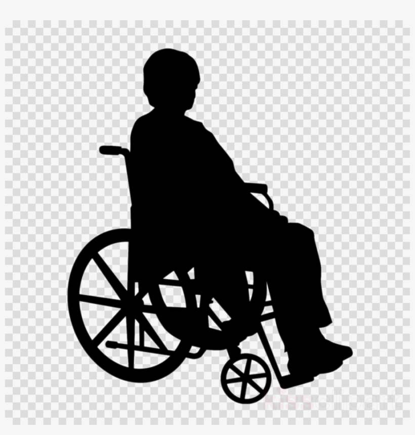 Wheelchair Silhouette Png Clipart Wheelchair Clip Art - Doctor Wheelchair Silhouette, transparent png #6075974