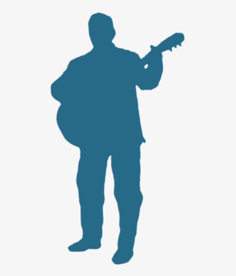 Like Rockband, But With A Real Guitar - Silhouette, transparent png #6078105