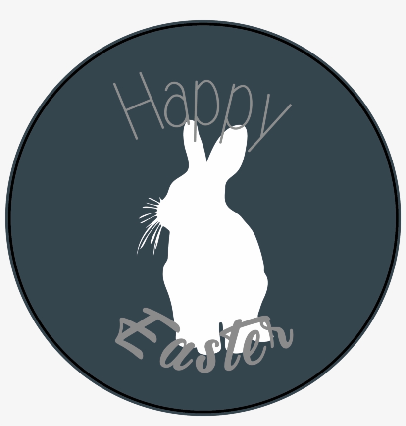 Bunny Silhouette Easter Themed Stickers - Arctic Hare, transparent png #6078894