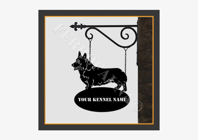Corgi Pembroke Sign With Kennel Name Katt Rá A Felnagyításhoz - Terrier, transparent png #6079610