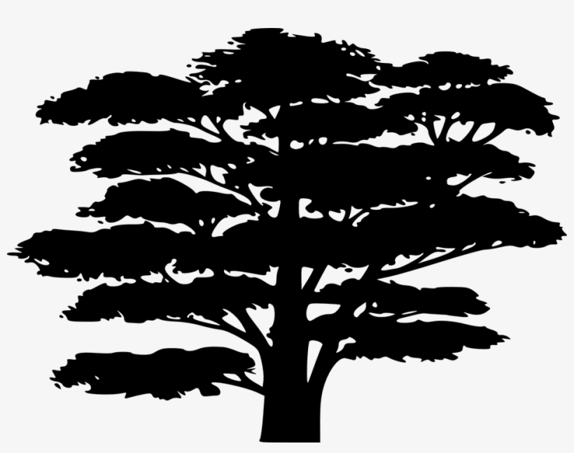 Pixel, - Jungle Tree Clip Art Black And White, transparent png #6080426