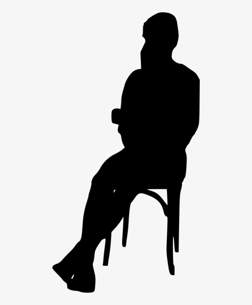 Free Png Sitting In Chair Silhouette Png Images Transparent - Portable Network Graphics, transparent png #6080982