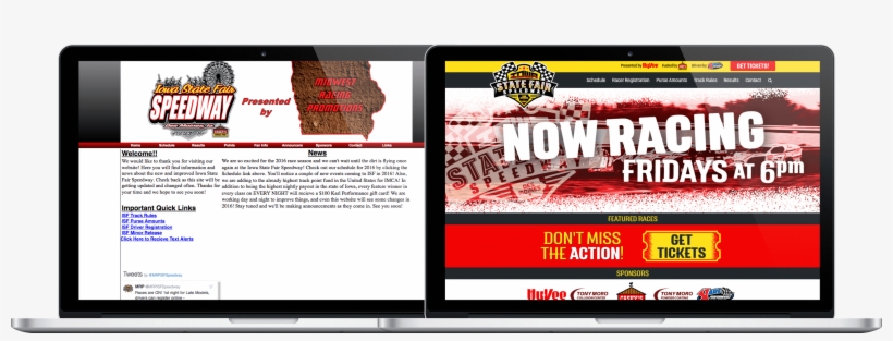 Isfspeedway Logo Isfs Macbook Before After Mockup - Iowa State Fair, transparent png #6083737