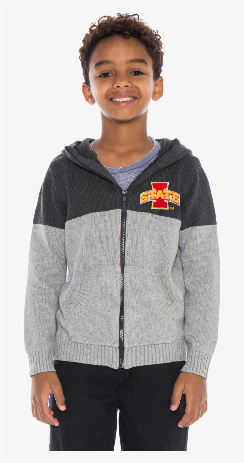 Iowa State University Boy's Color Block Zip - Cardigan, transparent png #6084087