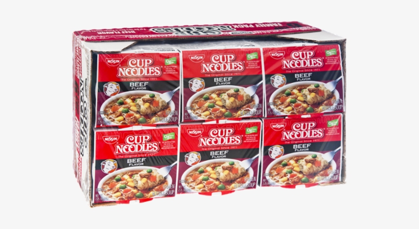 Nissin Cup Noodles, Beef Flavor - 2.25 Oz Tub, transparent png #6087413