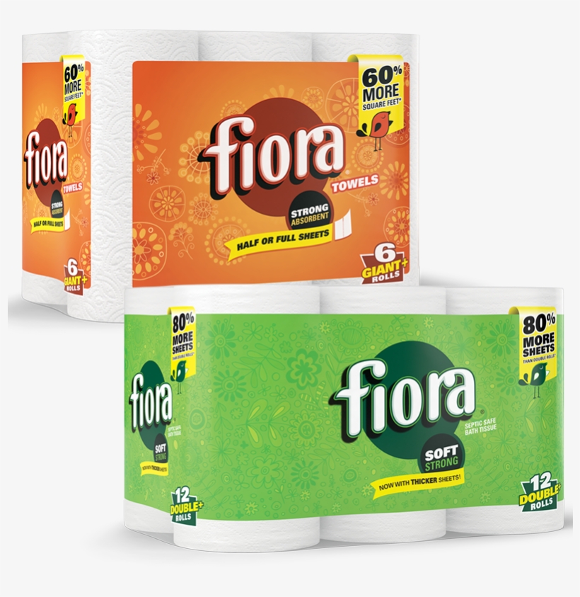 Fiora Product - - Fiora Paper Towels 6 Big Rolls, transparent png #6088885
