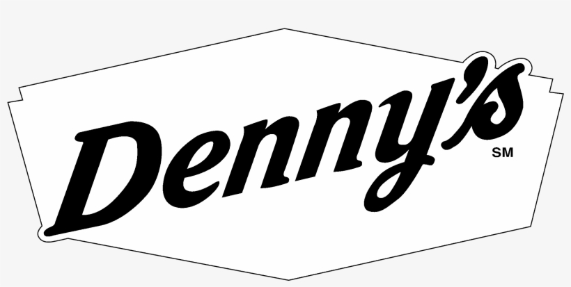 Denny's Logo Black And White - Dennys, transparent png #6089678