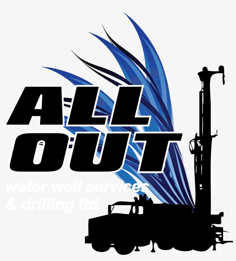 This Is A Photo Of The All Out Drilling Logo - All Out Water Well Services & Drilling Ltd, transparent png #6092158