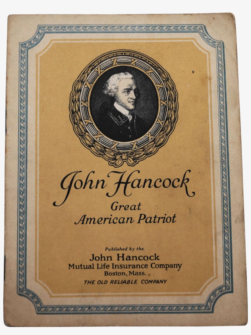John Hancock Great American Patriot Biography Booklet, transparent png #6092376
