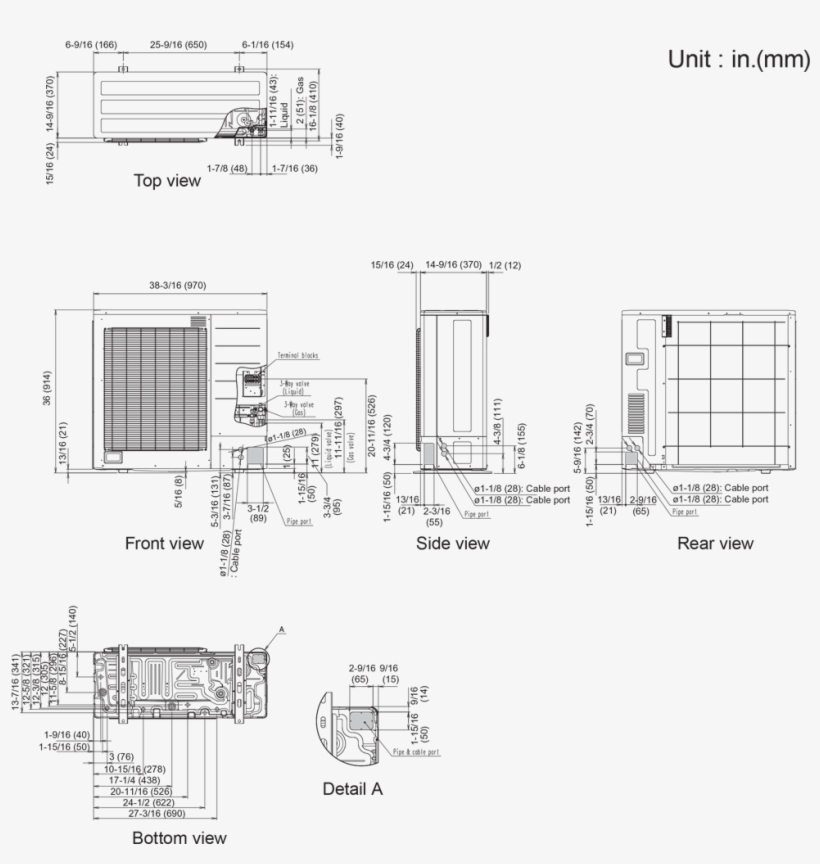 Outdoor Unit - Fujitsu Aou24rlxfz Wiring Diagram, transparent png #6097607