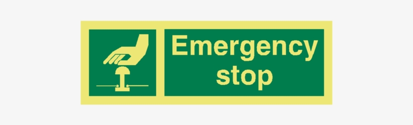 Emergency Stop Imo Sign - Safety Signages Assembly Point, transparent png #6097749
