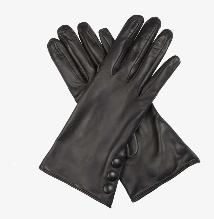 Leather - Cornelia James Celine - Leather Glove With Button Cuff, transparent png #6097935