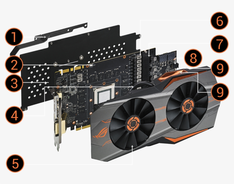 Reinforcement Frame - Asus Gtx 980 Ti Matrix Platinum, transparent png #6098939