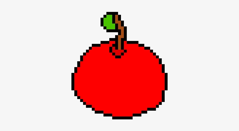 Apple With A Neat Black Outline And A Very Very Very - Pvz Pixel Art, transparent png #610443