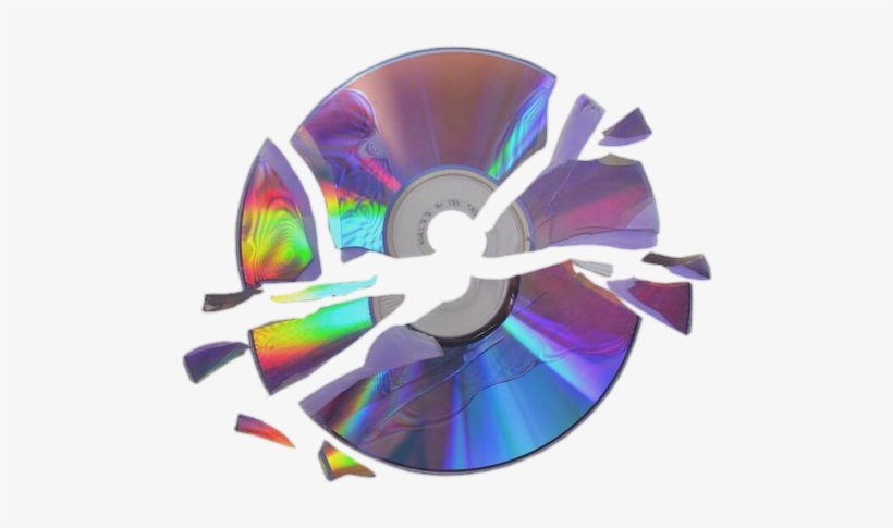 Cd Compactdisc Shattered Broken Music Radio Music Grung - Aesthetic Tumblr Transparent, transparent png #610445