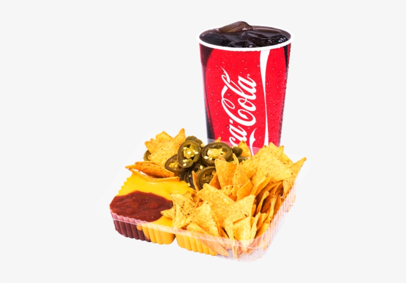 Nachos Large Menu - 16oz Coke Paper Cup, transparent png #610810