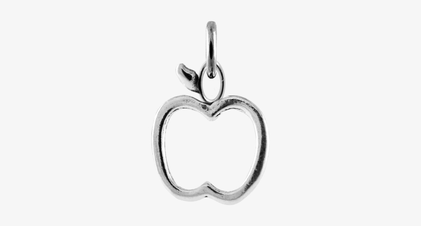 Sterling Silver Apple Outline Charm - Locket, transparent png #610945